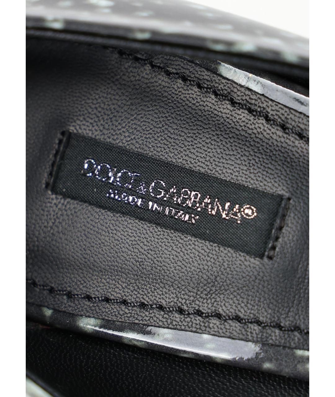 DOLCE&GABBANA Антрацитовые туфли из лакированной кожи, фото 5