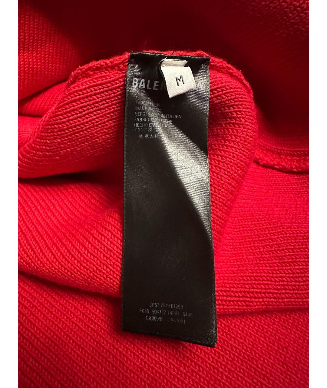 BALENCIAGA Бордовый хлопковый джемпер / свитер, фото 4