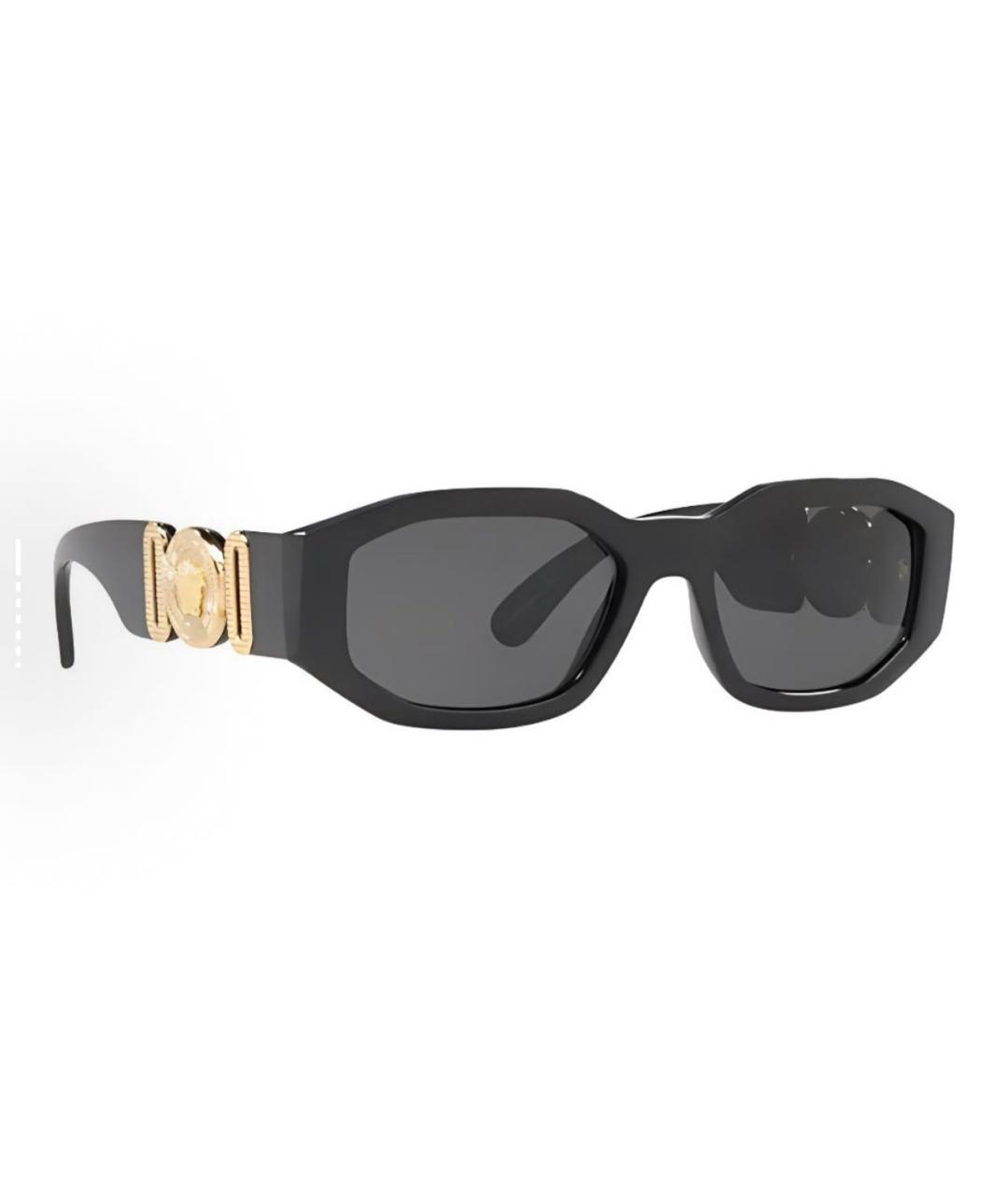 VERSACE Черные пластиковые солнцезащитные очки, фото 3