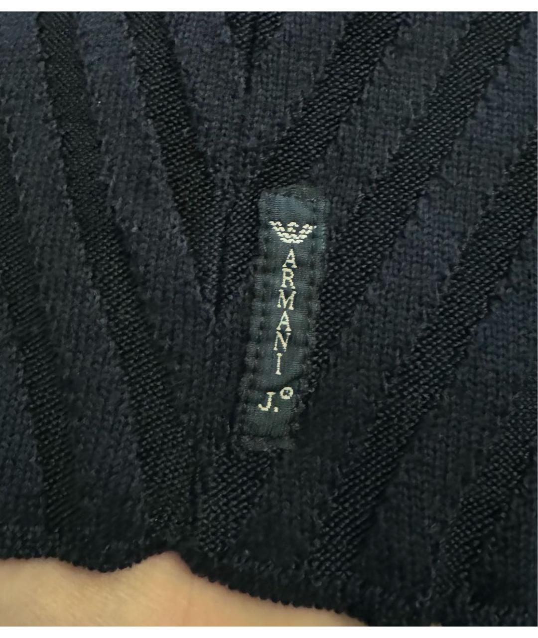 ARMANI JEANS Темно-синий вискозный джемпер / свитер, фото 4