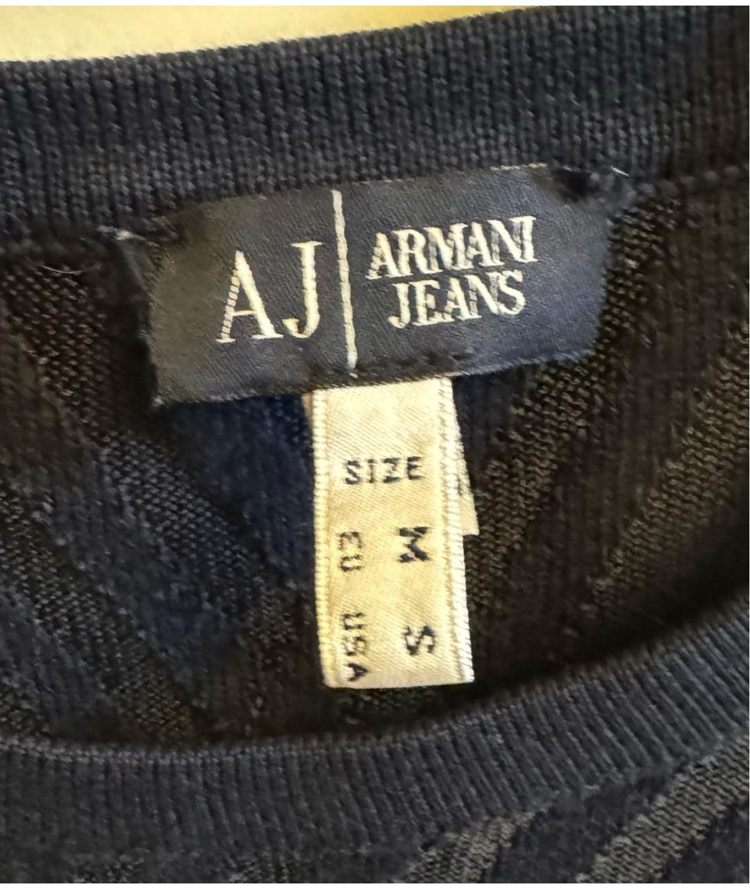 ARMANI JEANS Темно-синий вискозный джемпер / свитер, фото 3