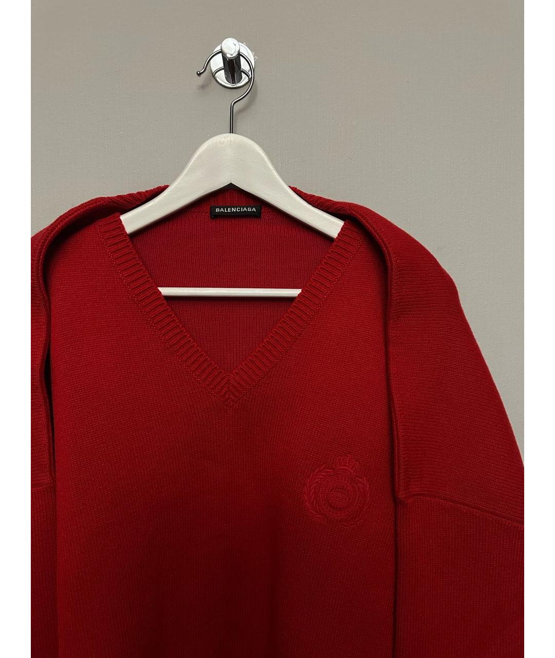 BALENCIAGA Красный хлопковый джемпер / свитер, фото 3