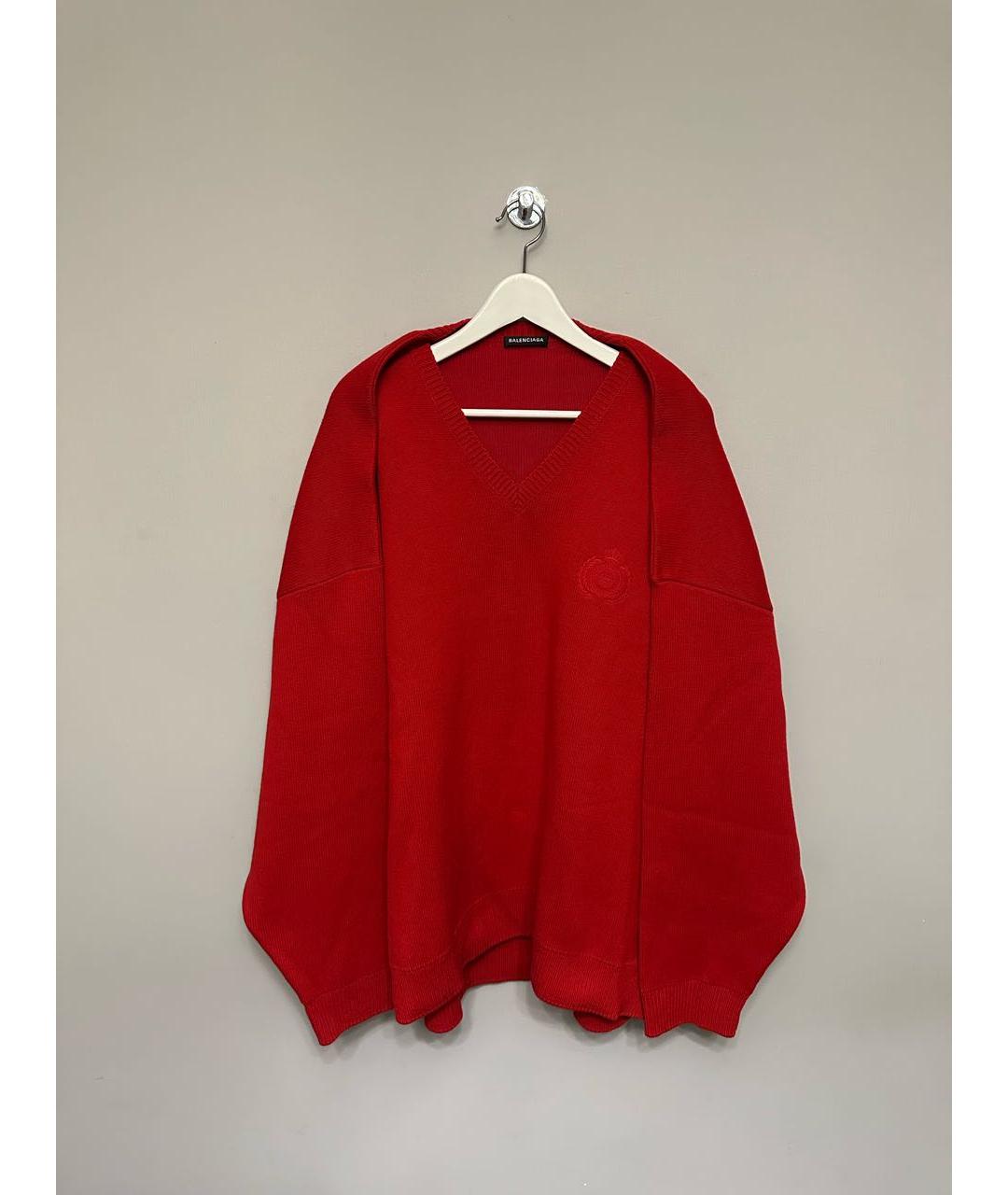 BALENCIAGA Красный хлопковый джемпер / свитер, фото 5