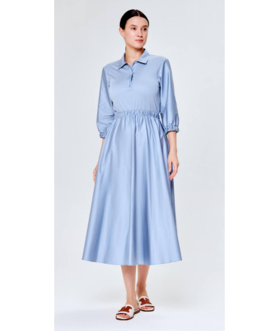 MAX MARA Голубое повседневное платье, фото 2