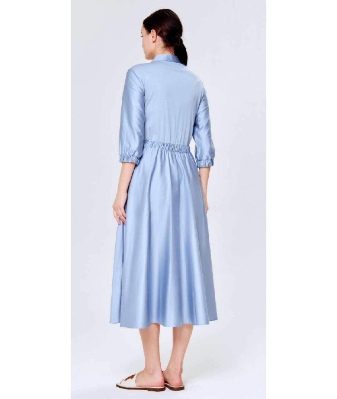 MAX MARA Голубое повседневное платье, фото 3