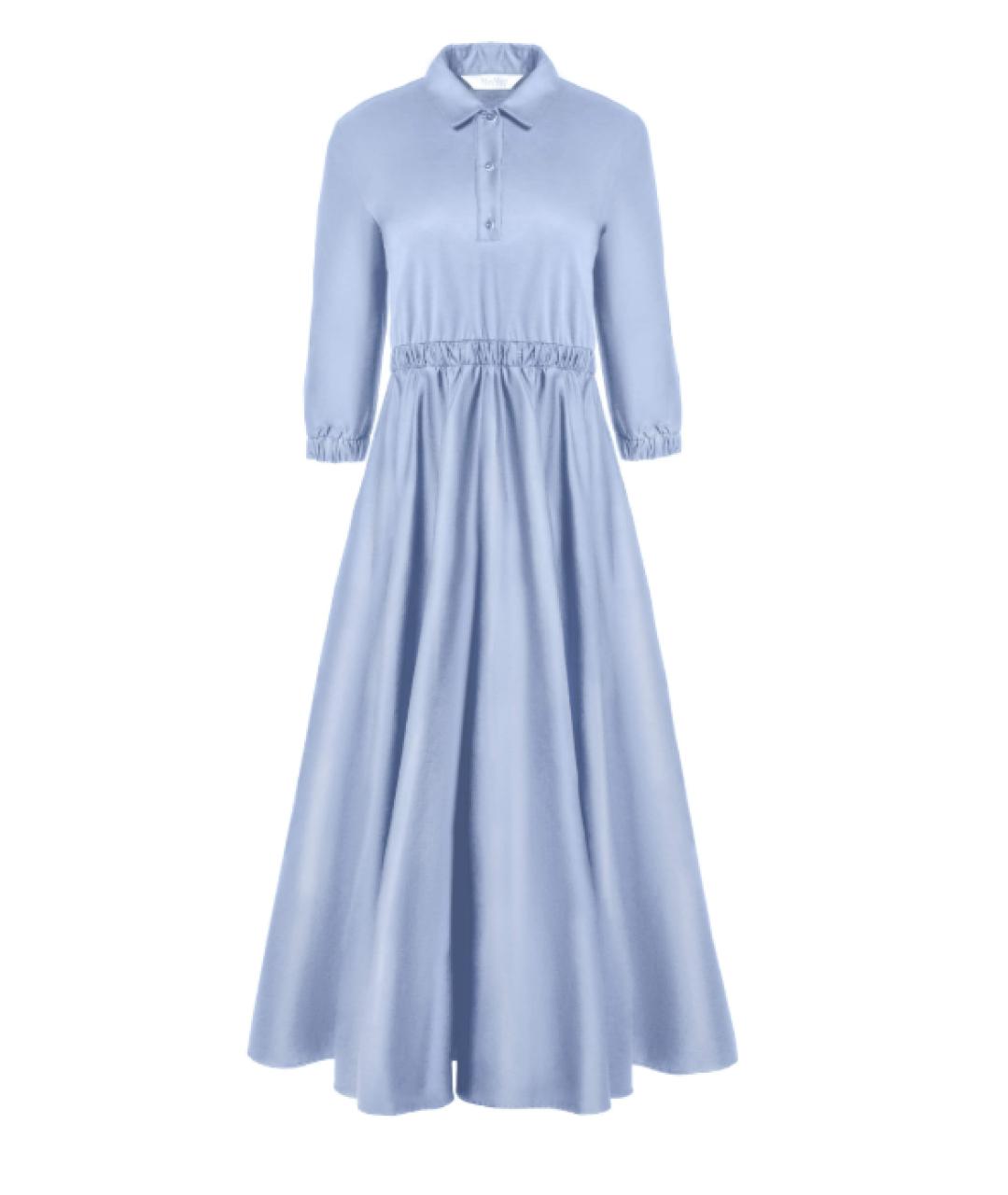 MAX MARA Голубое повседневное платье, фото 6