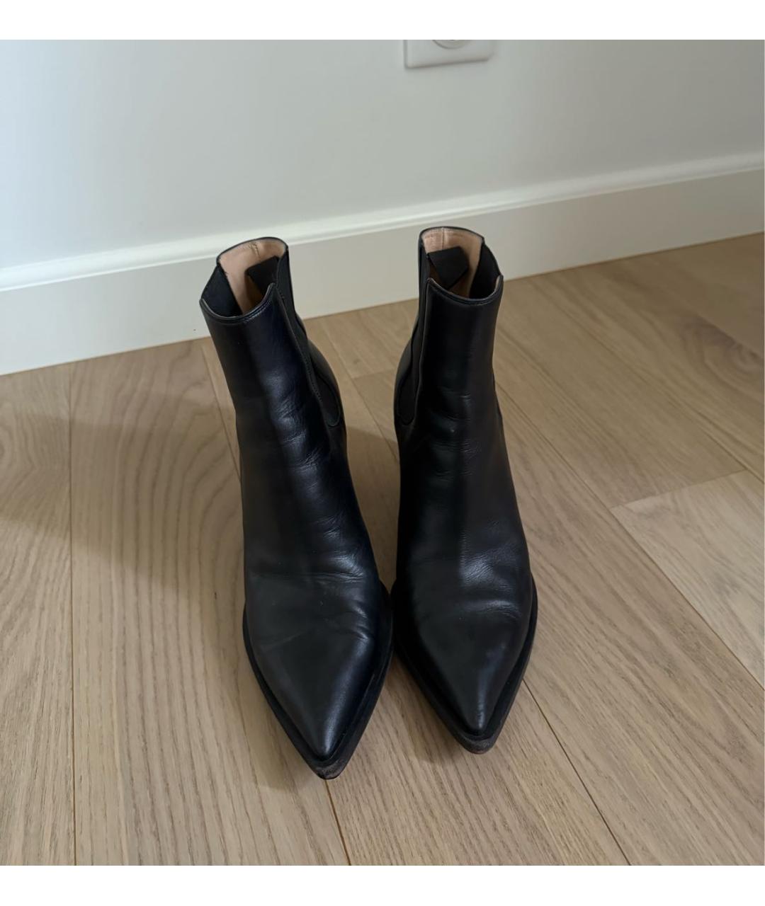 GIANVITO ROSSI Черные кожаные ботильоны, фото 2