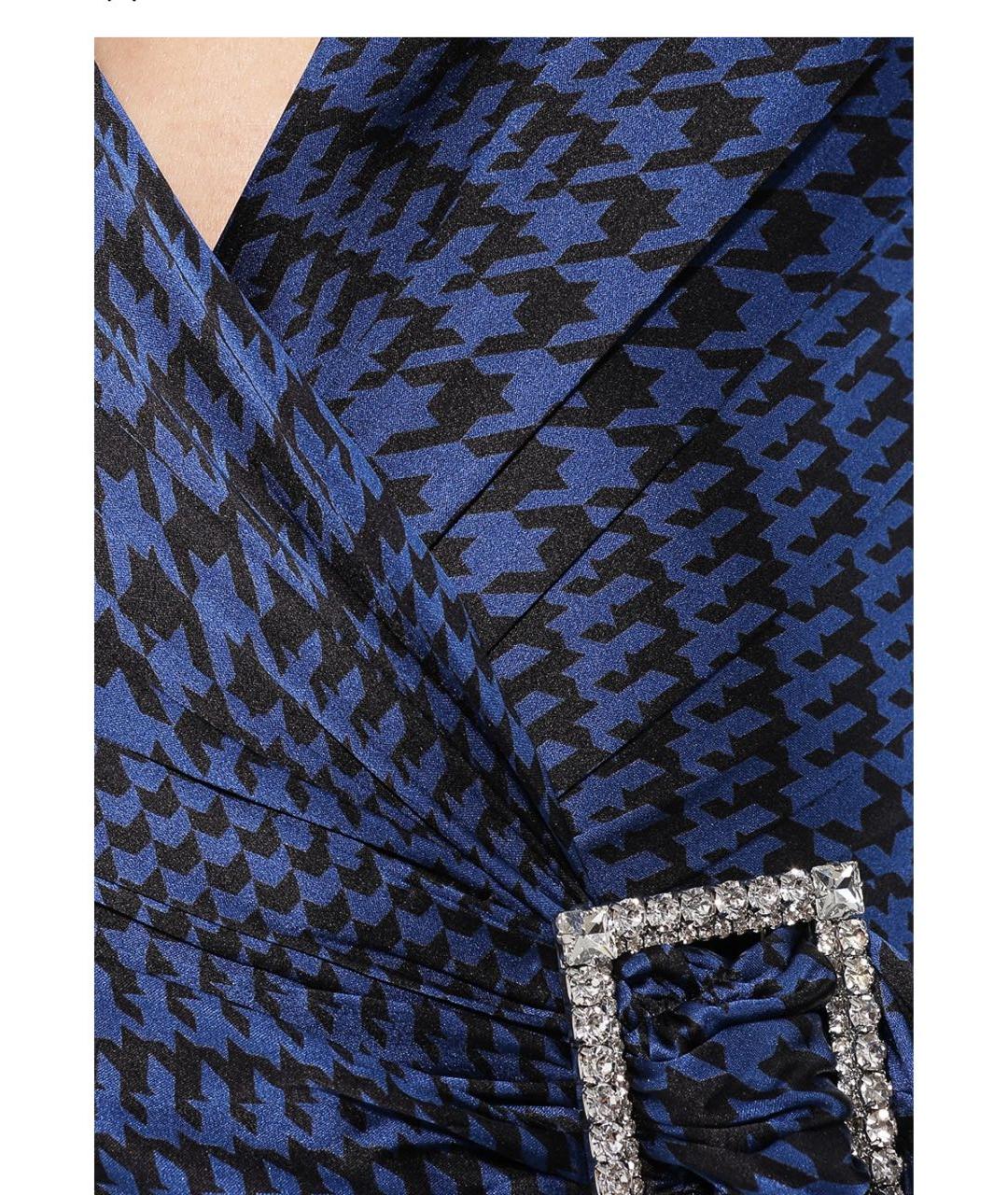 ALEXANDRE VAUTHIER Синяя шелковая классическая рубашка, фото 5