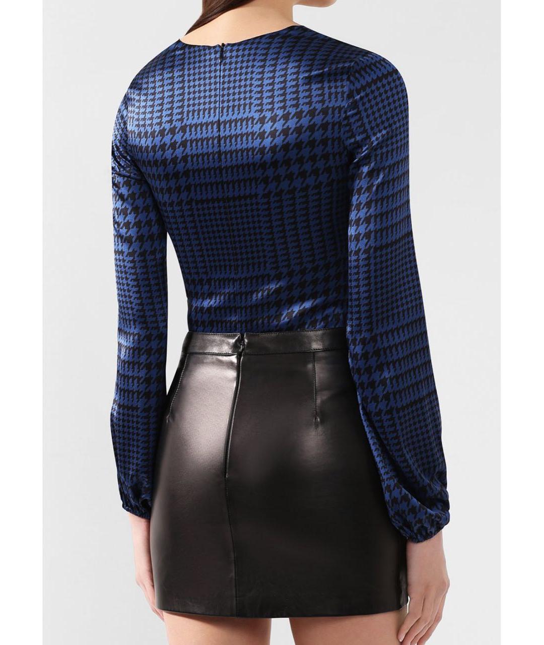ALEXANDRE VAUTHIER Синяя шелковая классическая рубашка, фото 4