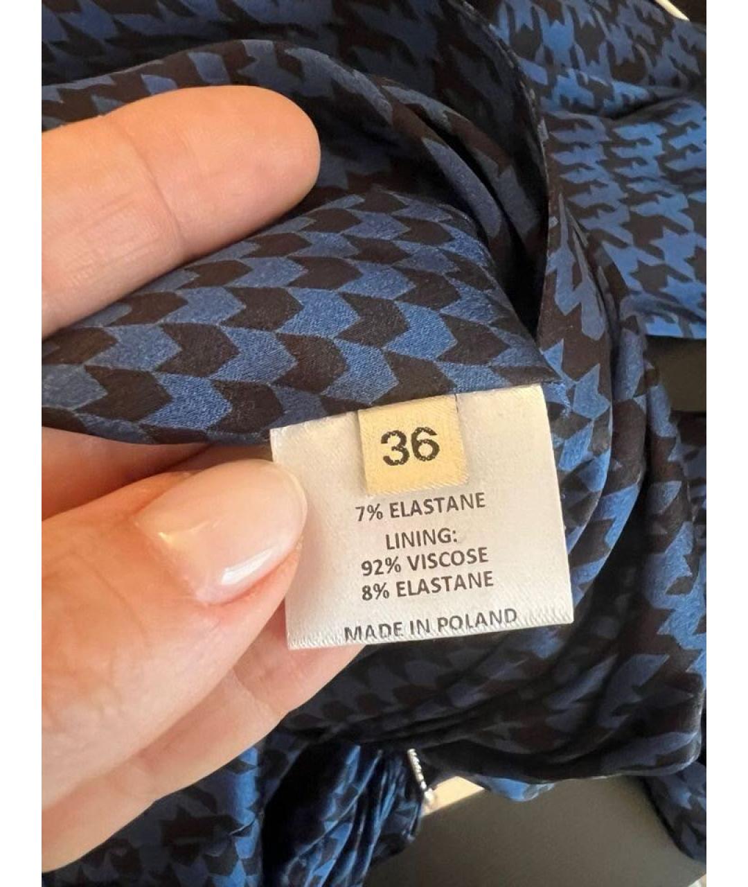 ALEXANDRE VAUTHIER Синяя шелковая классическая рубашка, фото 7