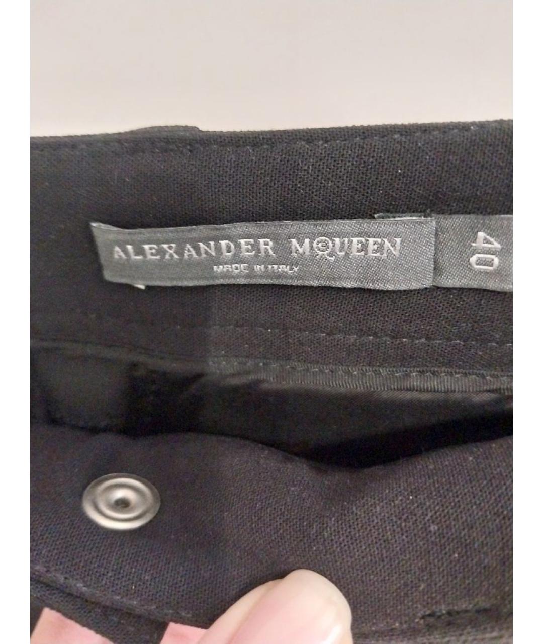 ALEXANDER MCQUEEN Черные прямые брюки, фото 3
