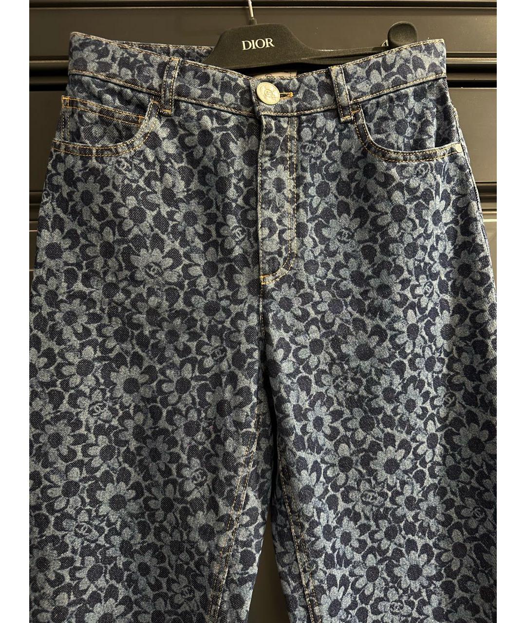 CHANEL Синие хлопковые прямые джинсы, фото 5