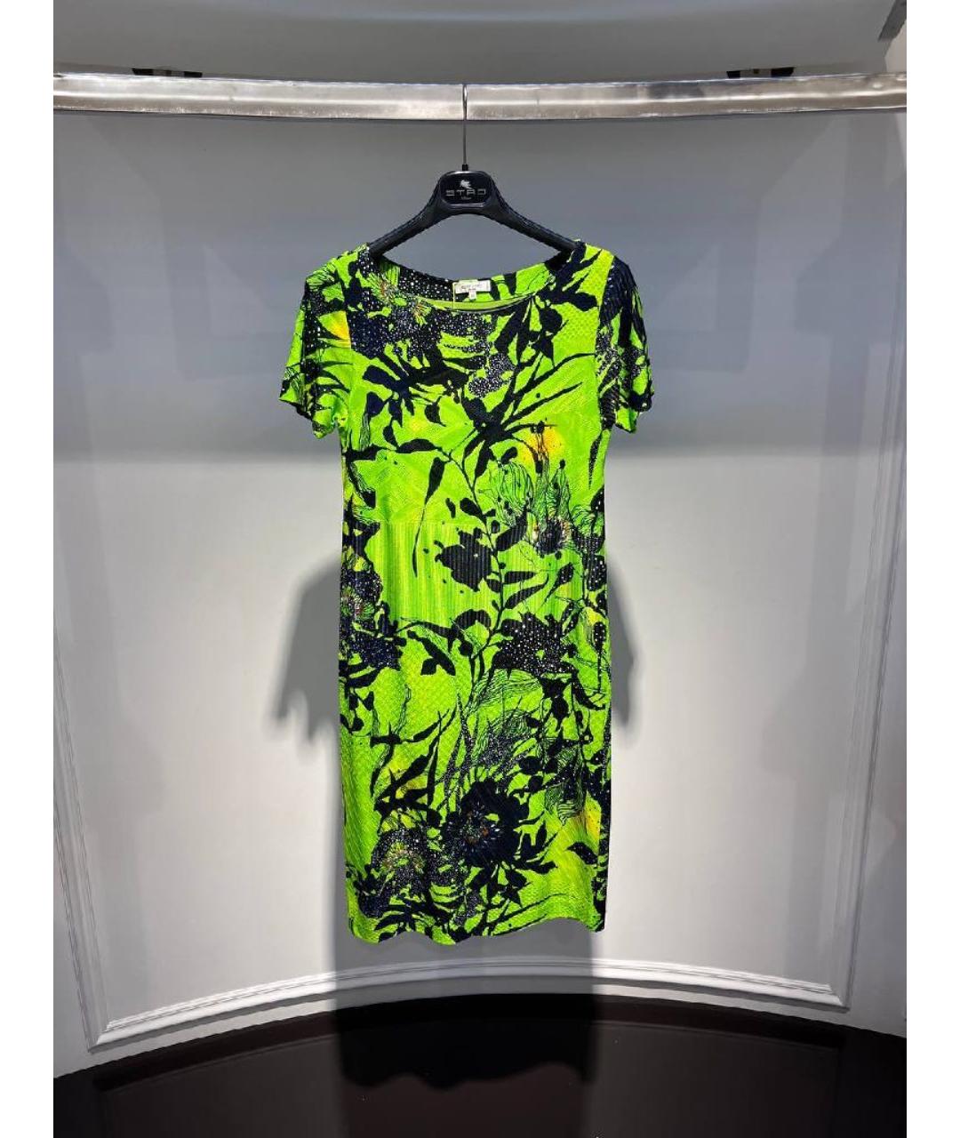 ETRO Зеленые вискозное повседневное платье, фото 3