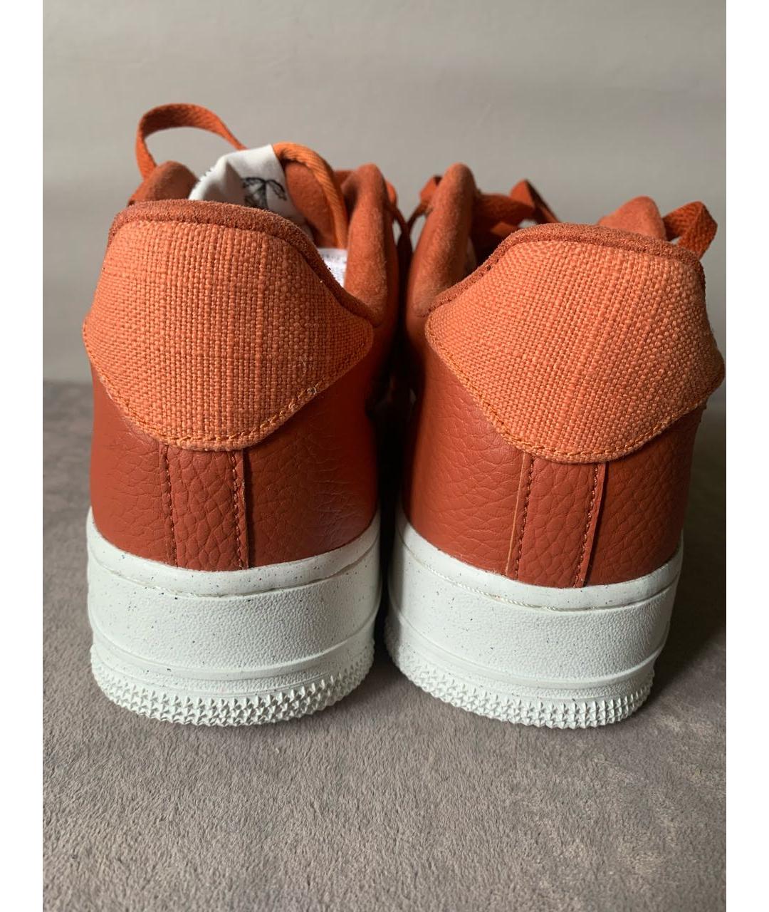 NIKE Оранжевое низкие кроссовки / кеды из искусственной кожи, фото 4