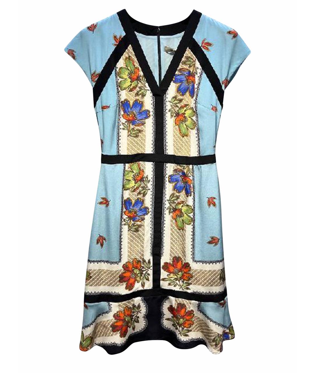 ETRO Голубое вискозное повседневное платье, фото 1