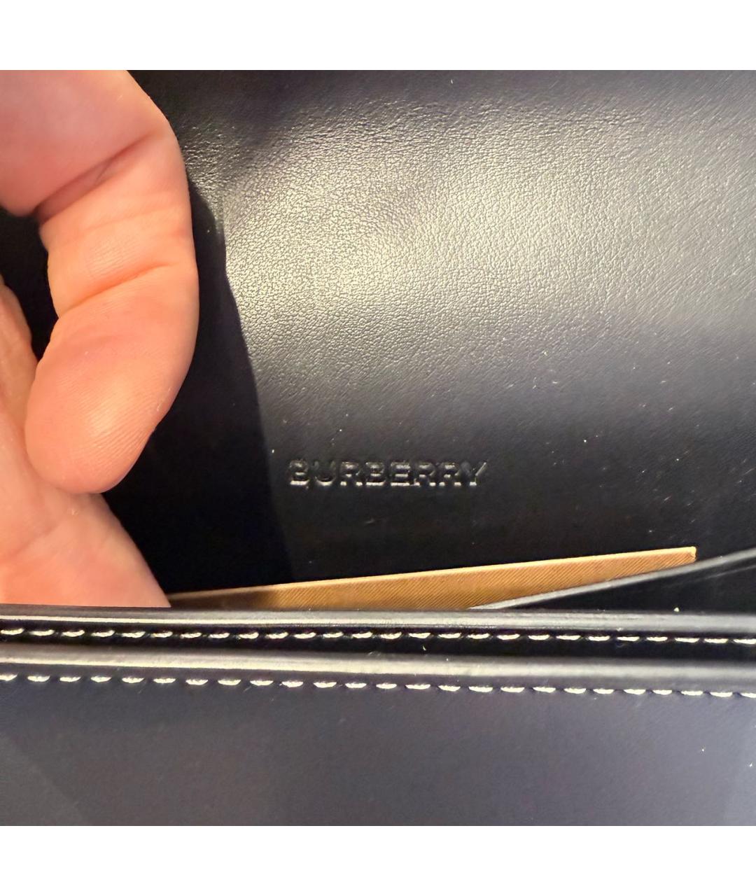 BURBERRY Черная кожаная поясная сумка, фото 5