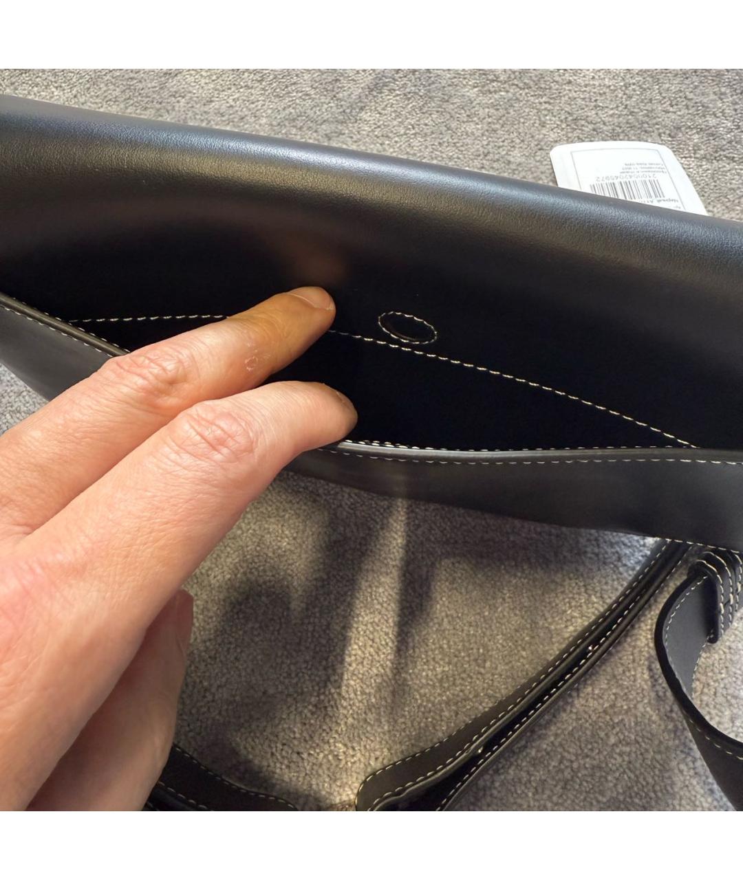 BURBERRY Черная кожаная поясная сумка, фото 3