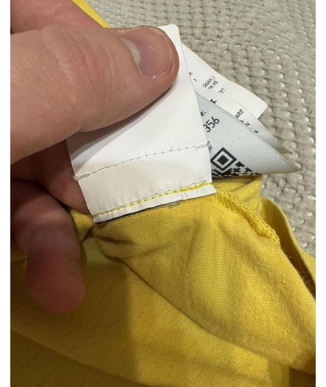 STONE ISLAND Желтая хлопковая футболка, фото 7