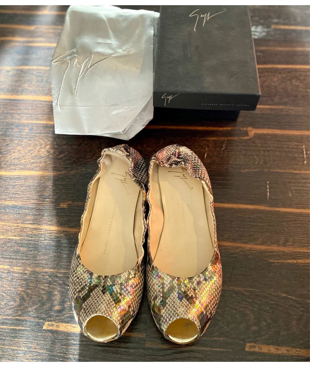 GIUSEPPE ZANOTTI DESIGN Мульти кожаные балетки, фото 2