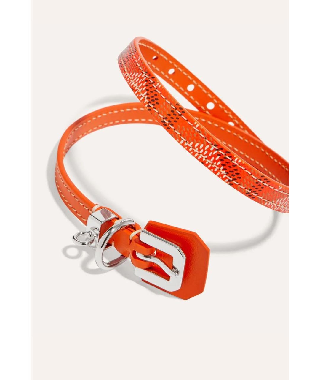 GOYARD Оранжевый кожаный браслет, фото 2