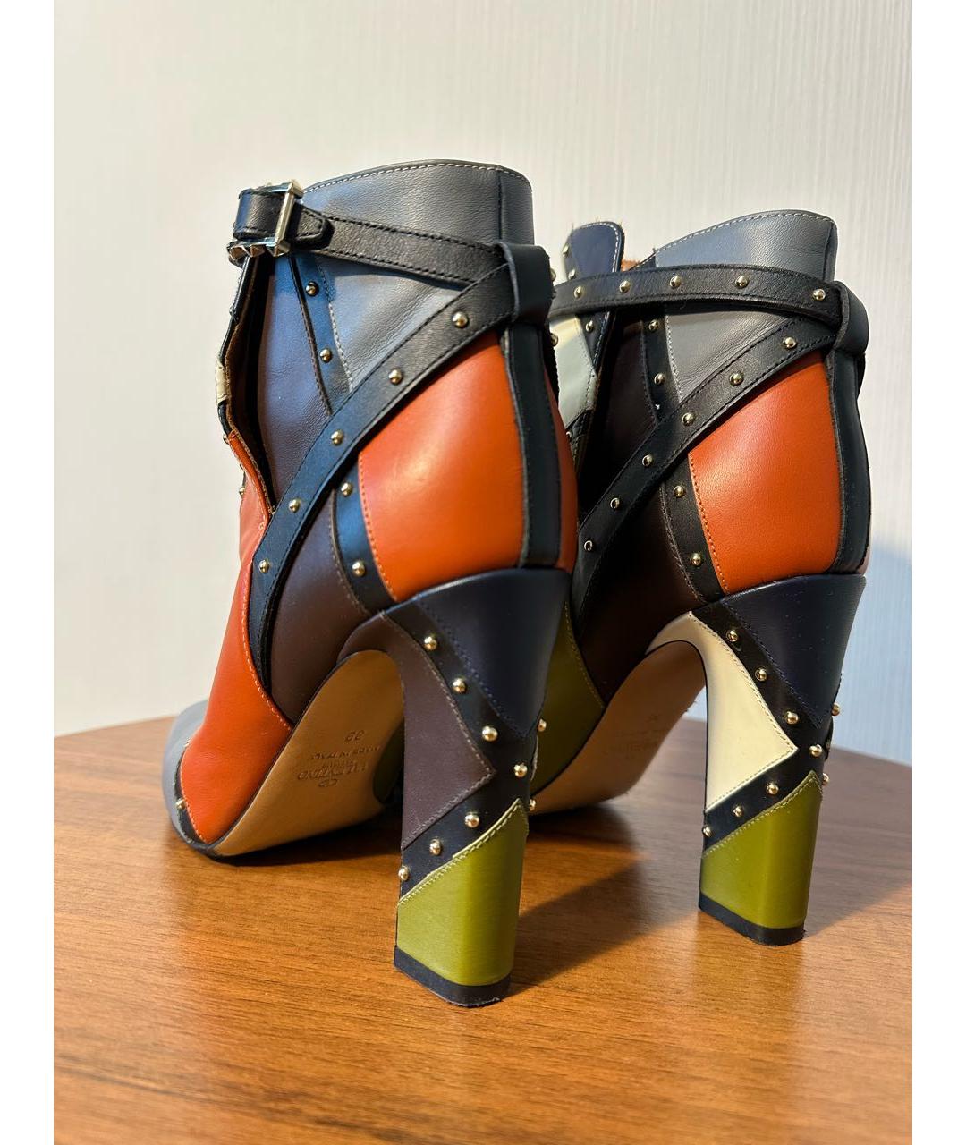 VALENTINO Мульти кожаные ботильоны, фото 4