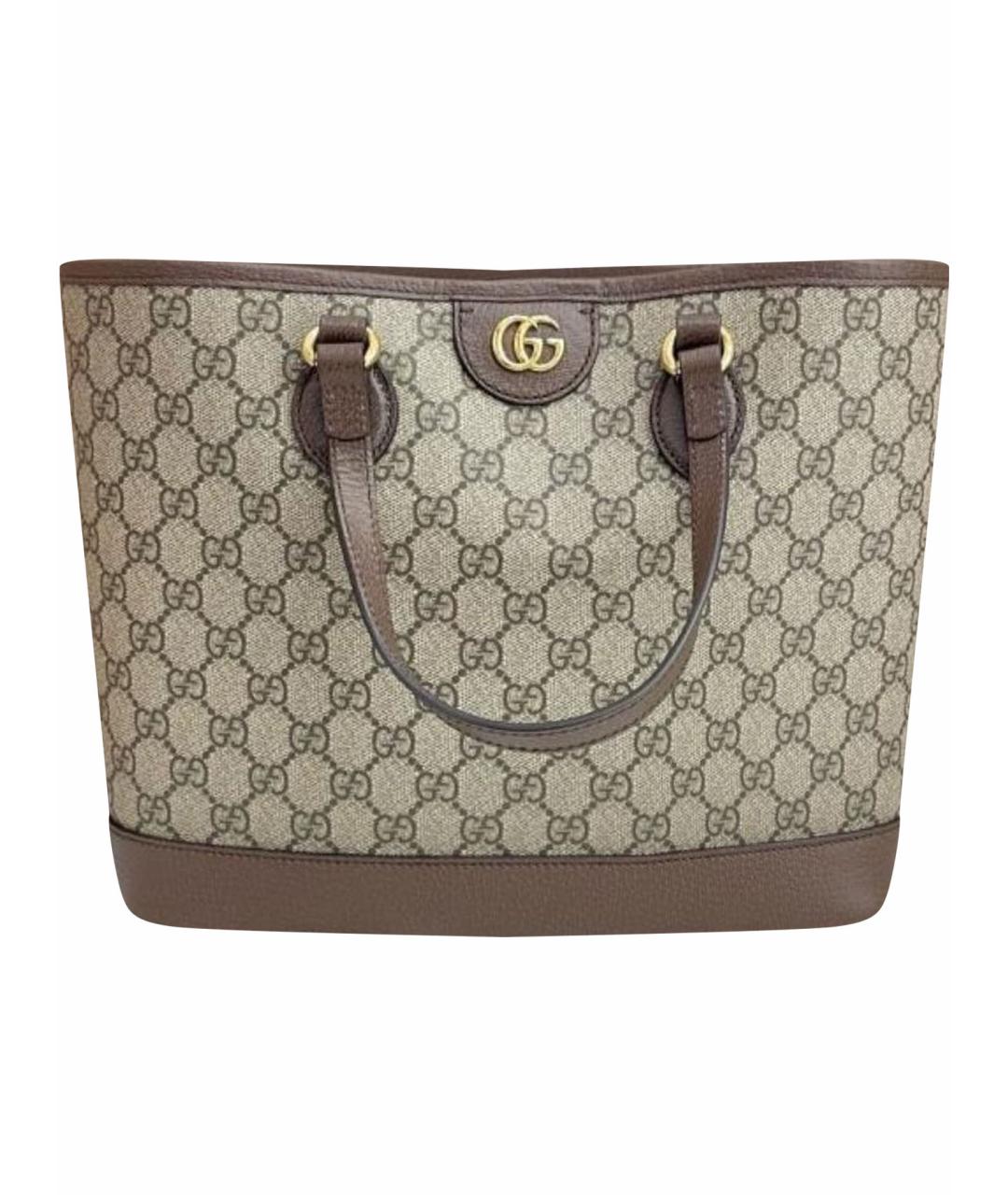 GUCCI Коричневая сумка тоут, фото 1