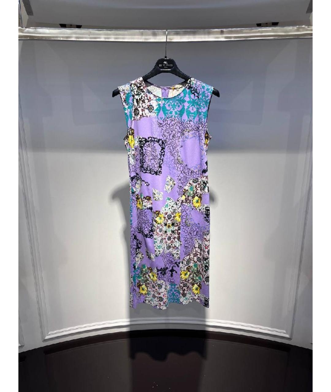 ETRO Фиолетовое вискозное повседневное платье, фото 3