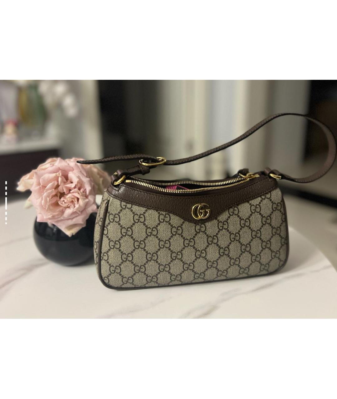 GUCCI Коричневая сумка с короткими ручками, фото 4