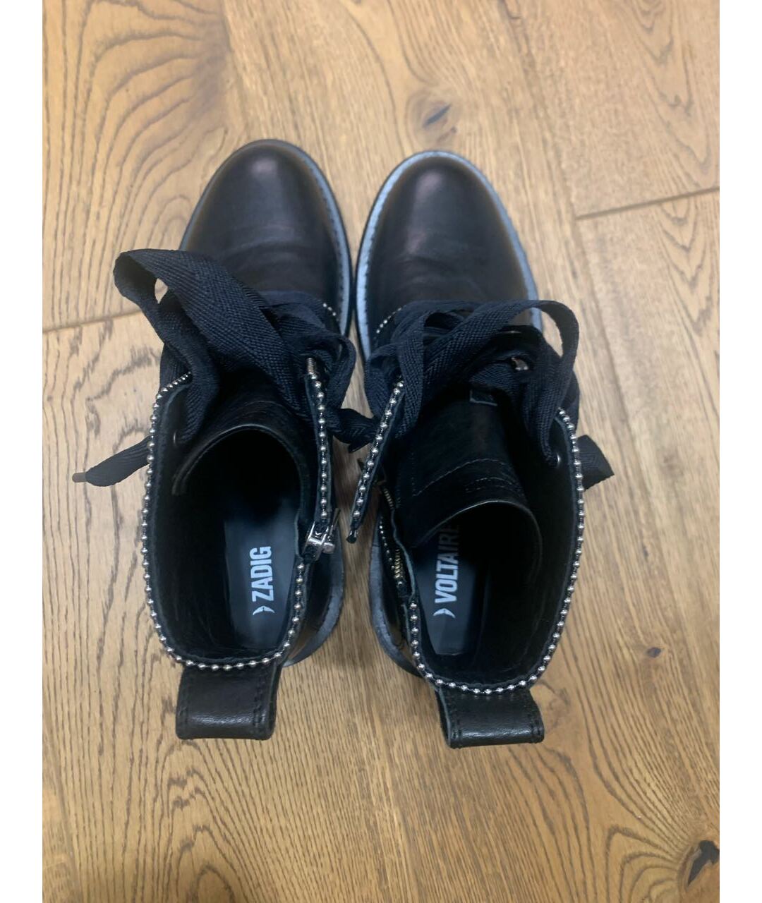 ZADIG & VOLTAIRE Черные кожаные ботинки, фото 3
