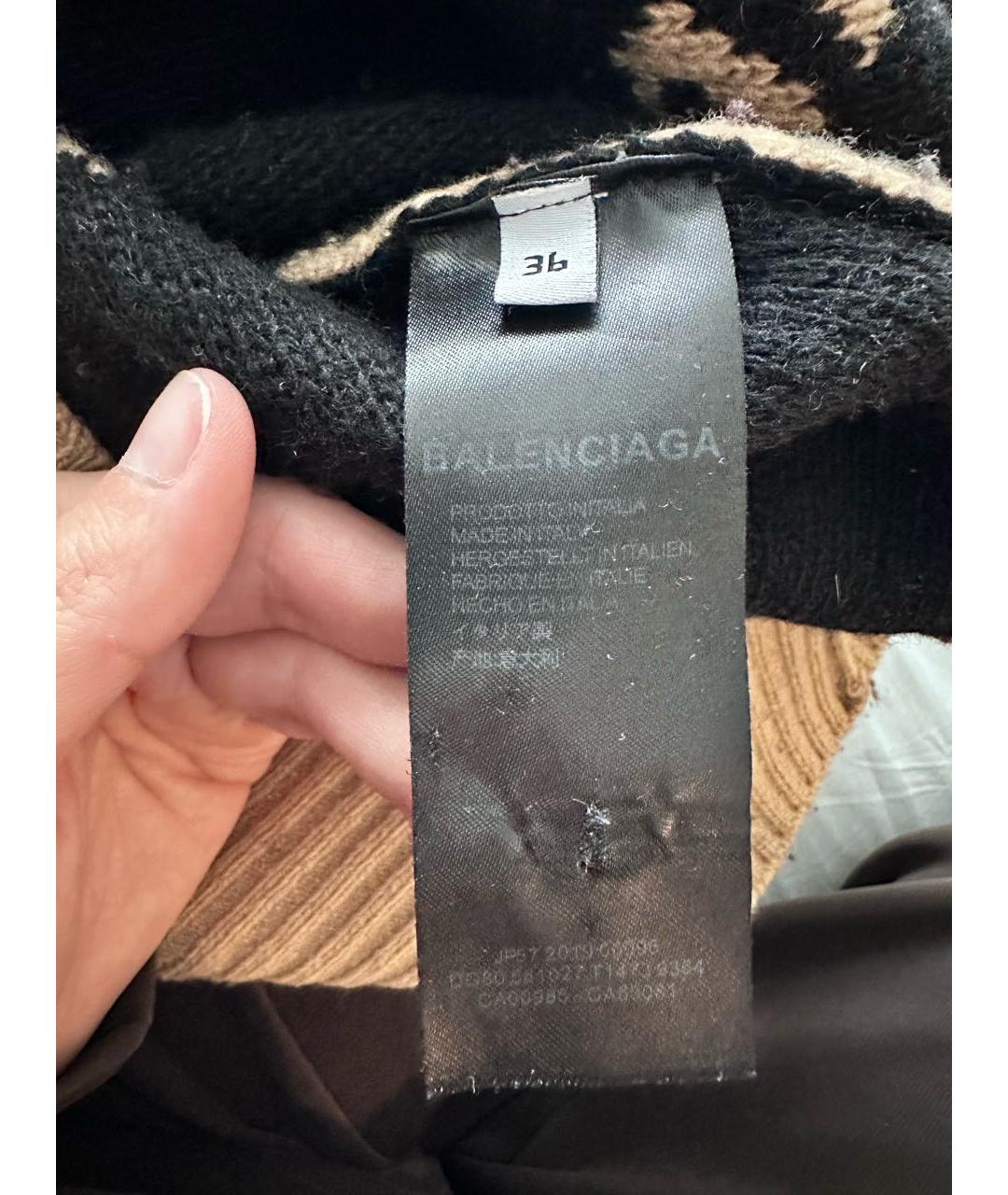 BALENCIAGA Бежевый шерстяной джемпер / свитер, фото 3