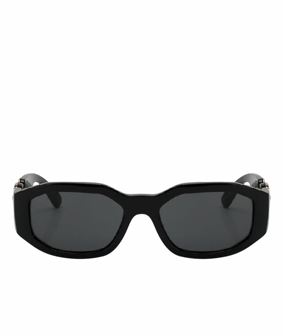 VERSACE Черные пластиковые солнцезащитные очки, фото 1