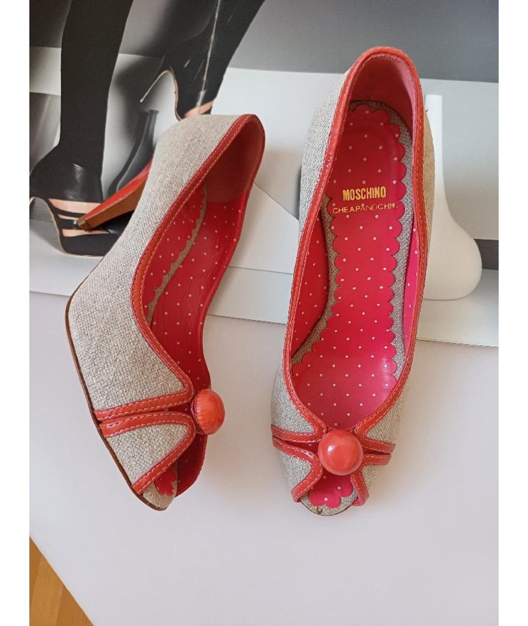 MOSCHINO Мульти кожаные туфли, фото 5