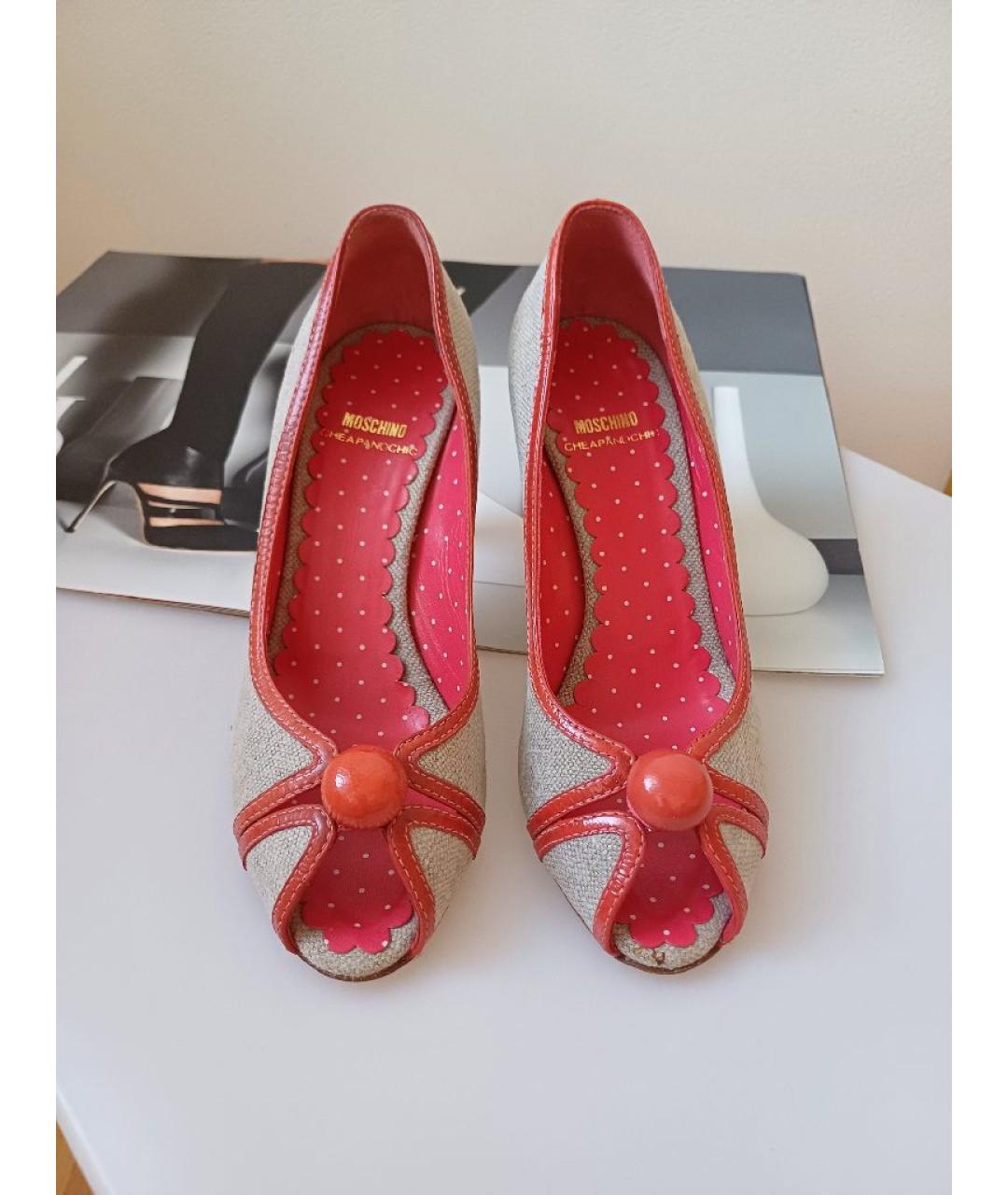 MOSCHINO Мульти кожаные туфли, фото 6