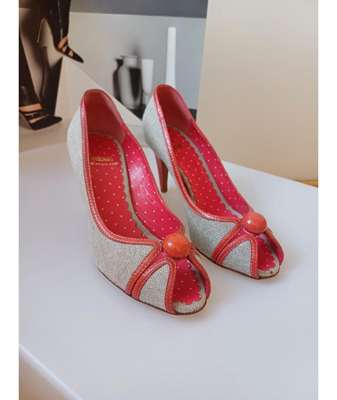 MOSCHINO Мульти кожаные туфли, фото 4