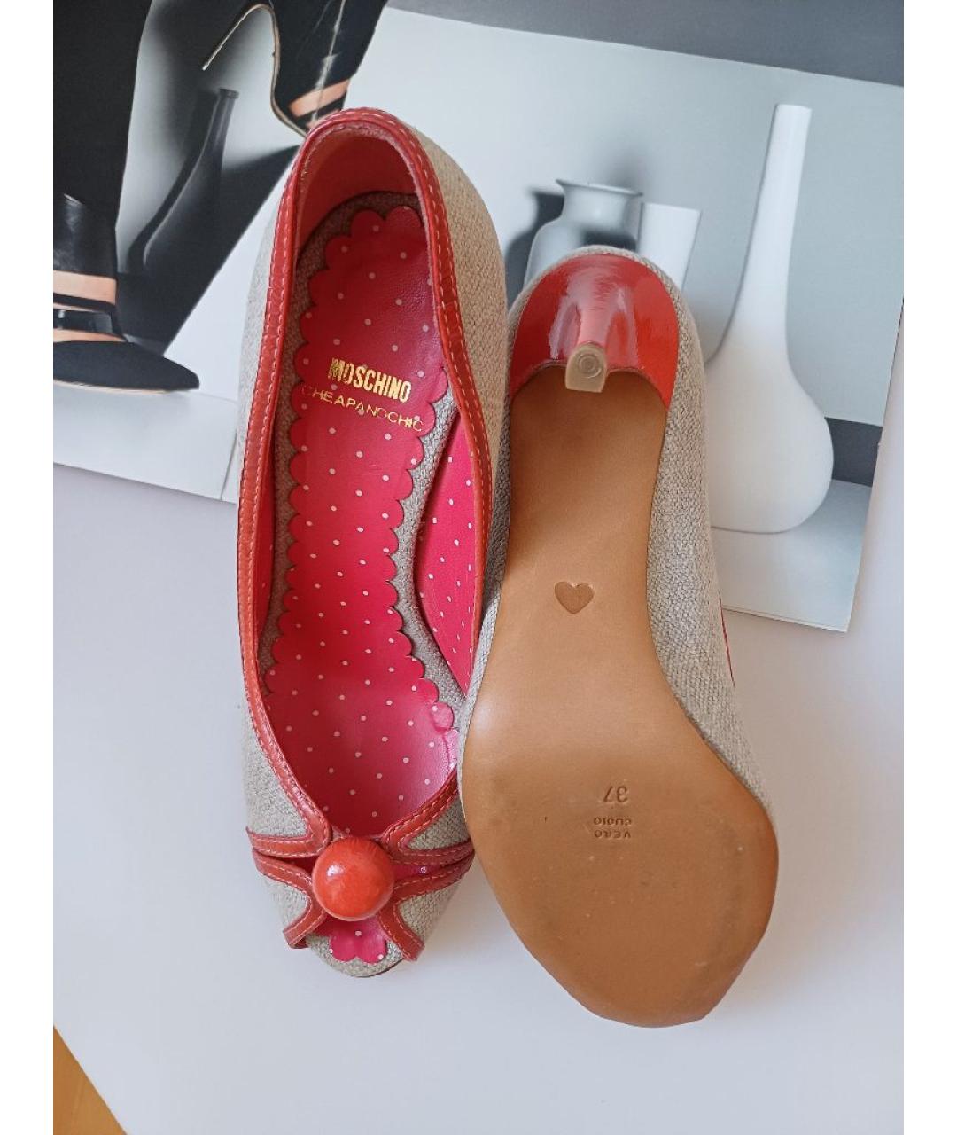 MOSCHINO Мульти кожаные туфли, фото 8