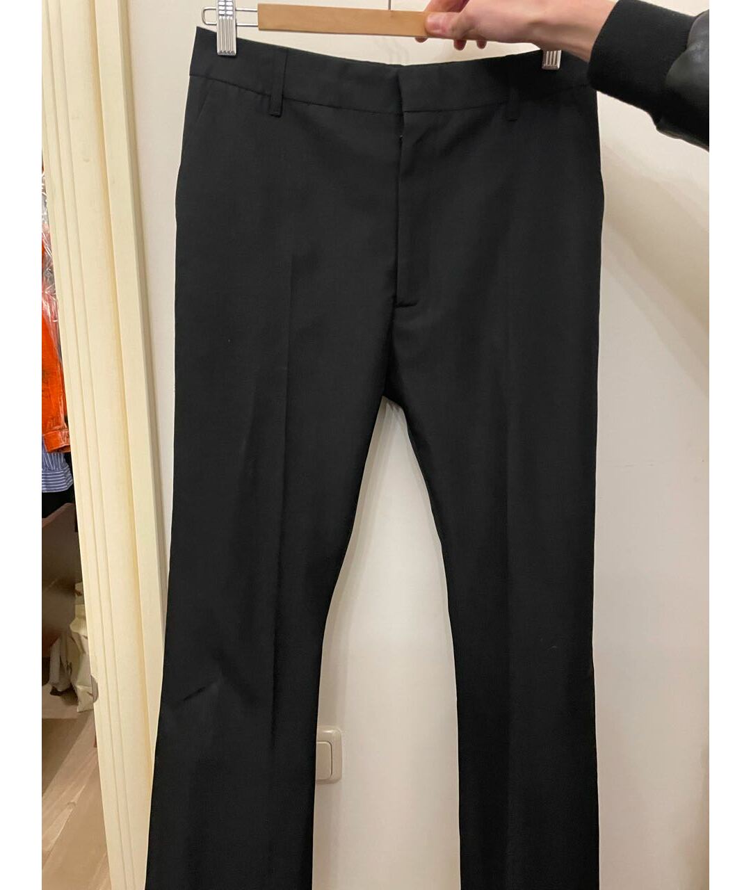 VETEMENTS Черные полиамидовые классические брюки, фото 4