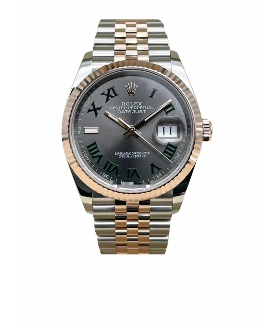 ROLEX Серые часы из розового золота, фото 1