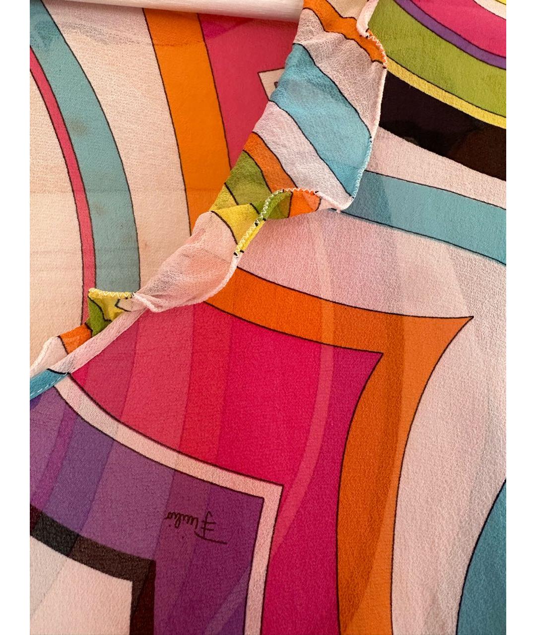 EMILIO PUCCI Мульти шелковая блузы, фото 3