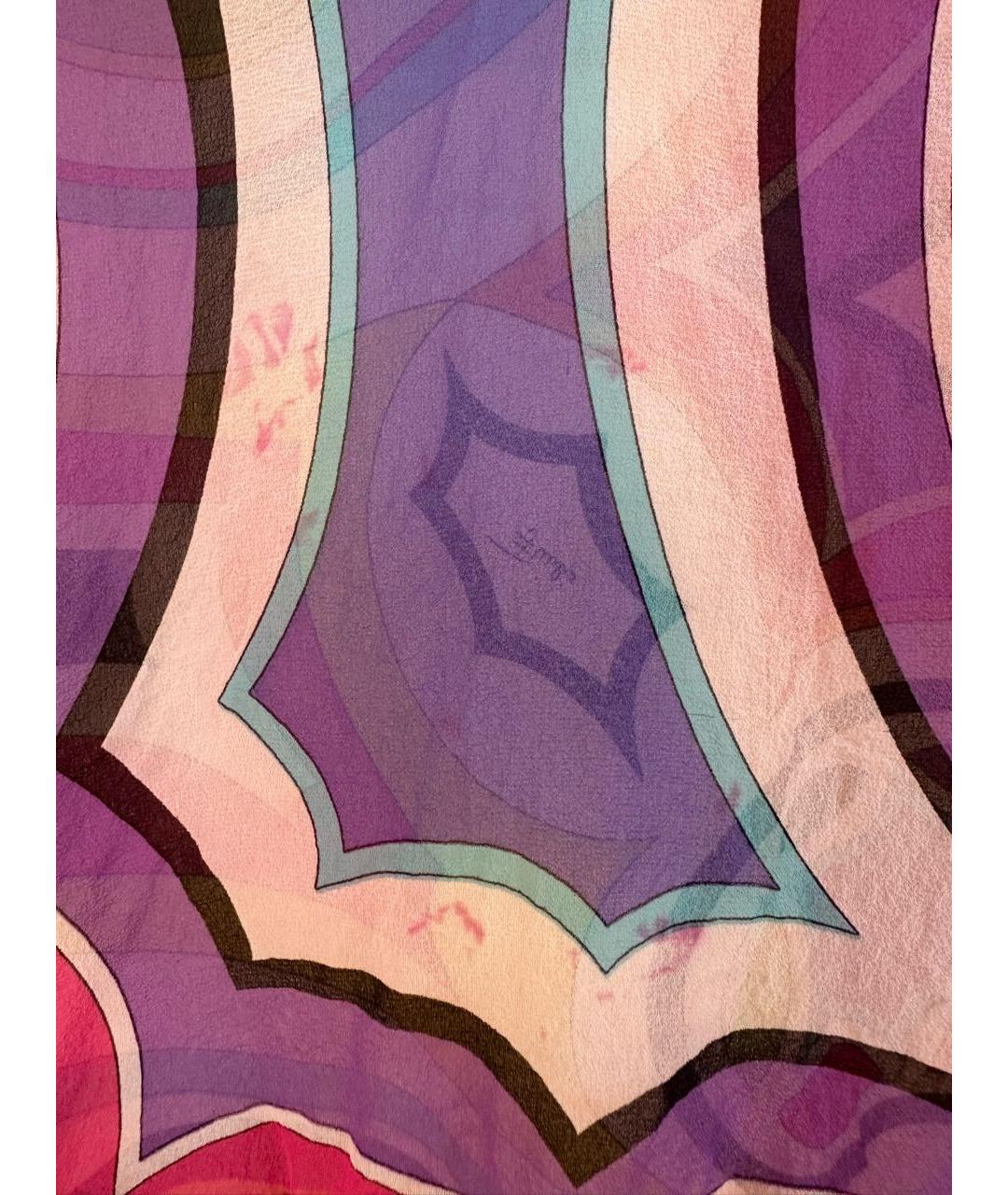 EMILIO PUCCI Мульти шелковая блузы, фото 5