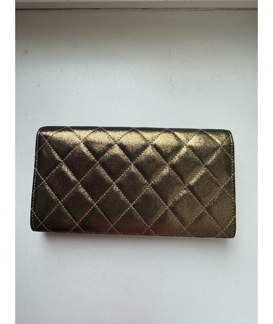CHANEL Хаки кожаный кошелек, фото 2