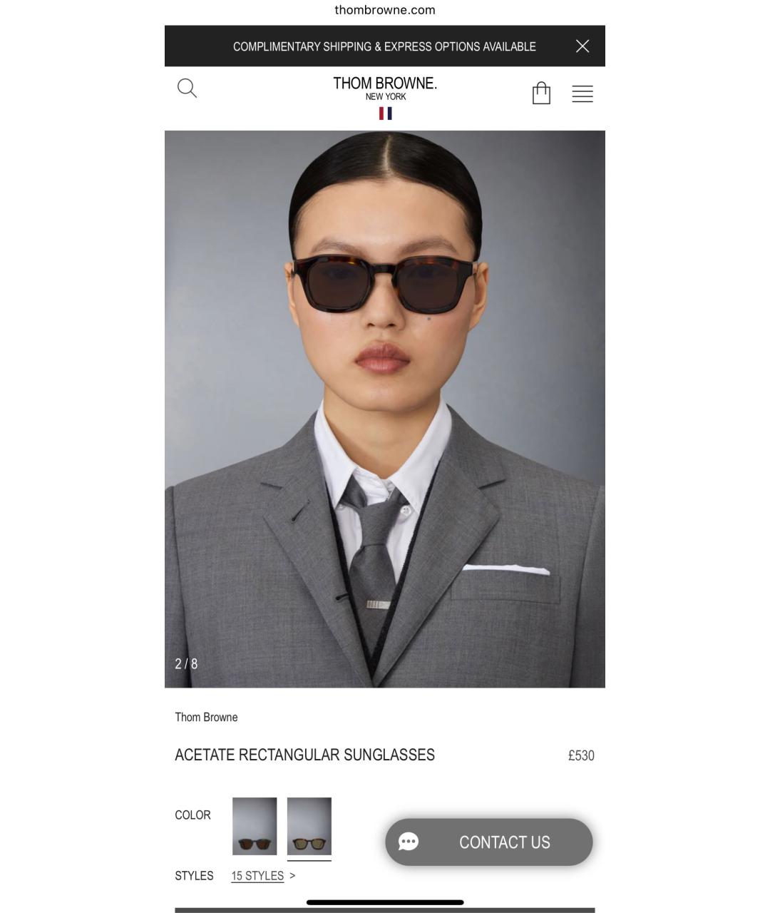 THOM BROWNE Коричневые солнцезащитные очки, фото 5