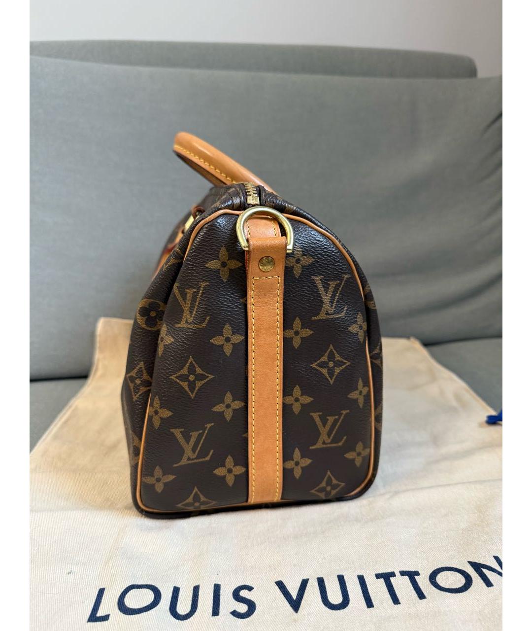 LOUIS VUITTON Коричневая сумка с короткими ручками, фото 5