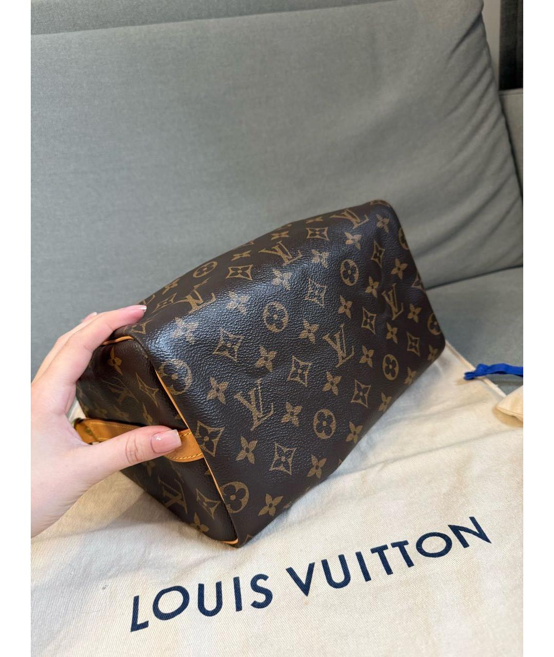 LOUIS VUITTON Коричневая сумка с короткими ручками, фото 6