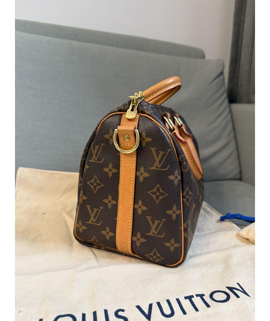 LOUIS VUITTON Коричневая сумка с короткими ручками, фото 3