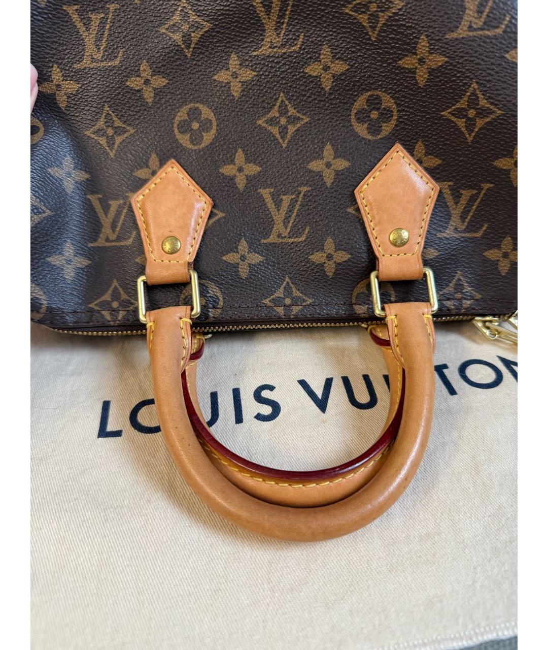 LOUIS VUITTON Коричневая сумка с короткими ручками, фото 7