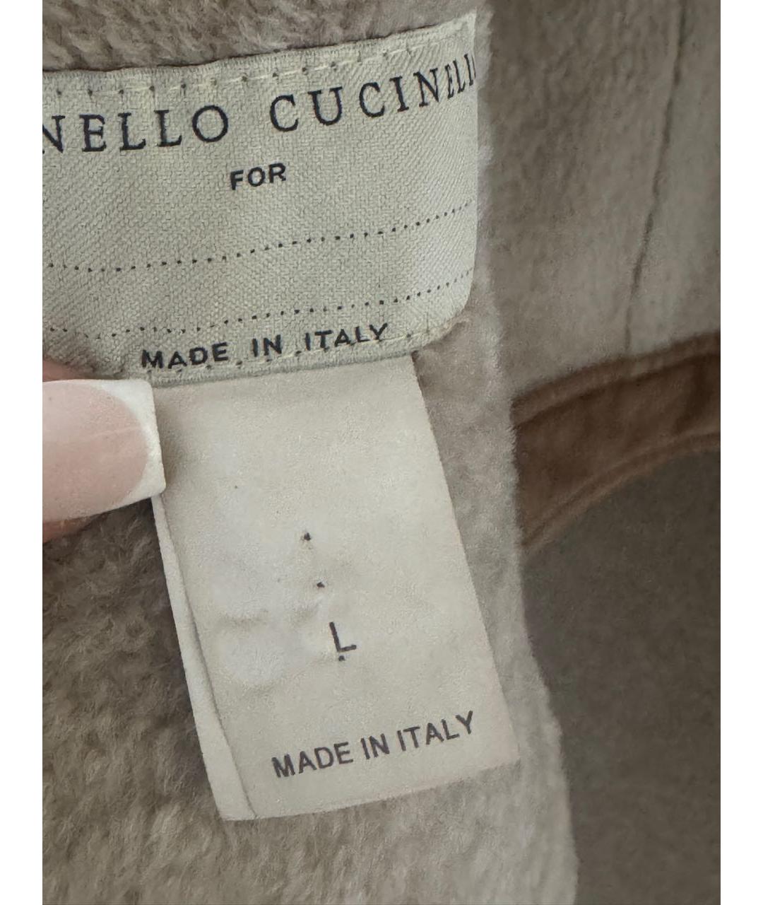 BRUNELLO CUCINELLI Коричневая кашемировая дубленка/шуба, фото 6
