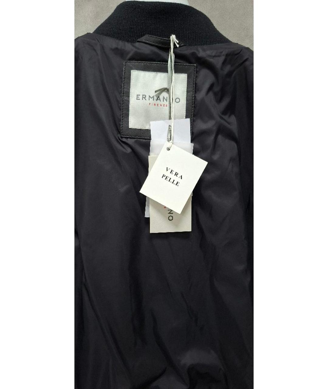 ERMANNO SCERVINO Черная кожаная куртка, фото 3