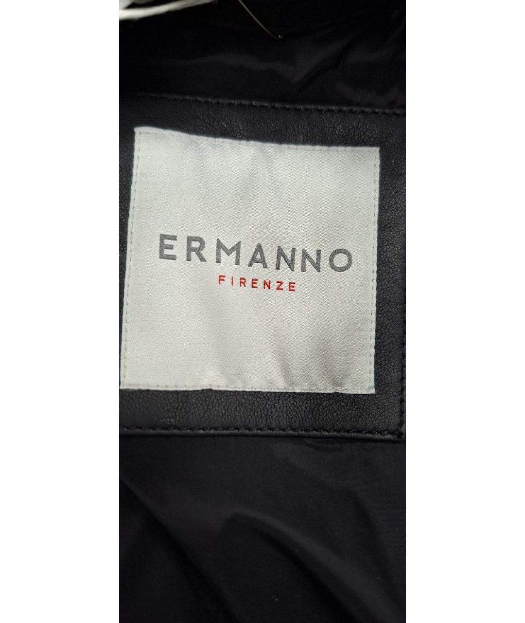 ERMANNO SCERVINO Черная кожаная куртка, фото 6