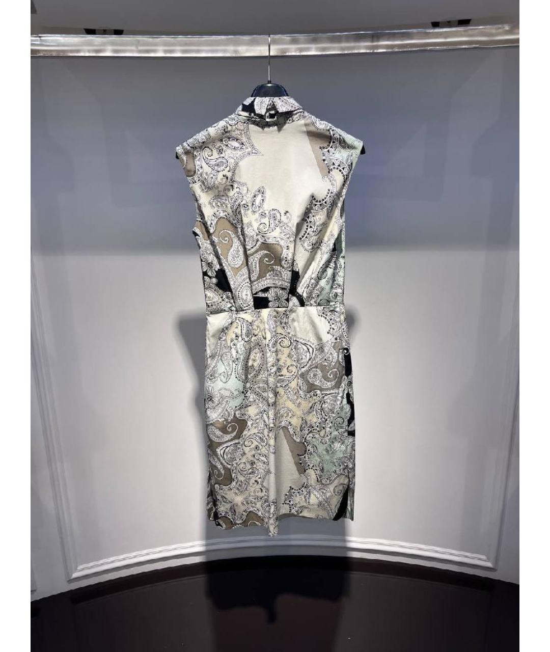 ETRO Серое вискозное повседневное платье, фото 2