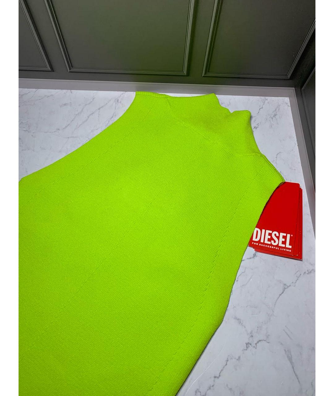 DIESEL Салатовая вискозная майка, фото 5